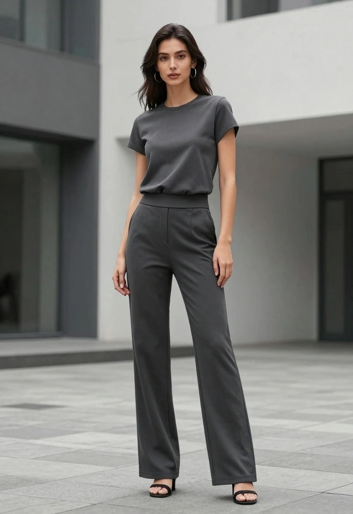 14 Adibreak Pants Outfit Ideas For Women - 12. Classic Monochrome 1