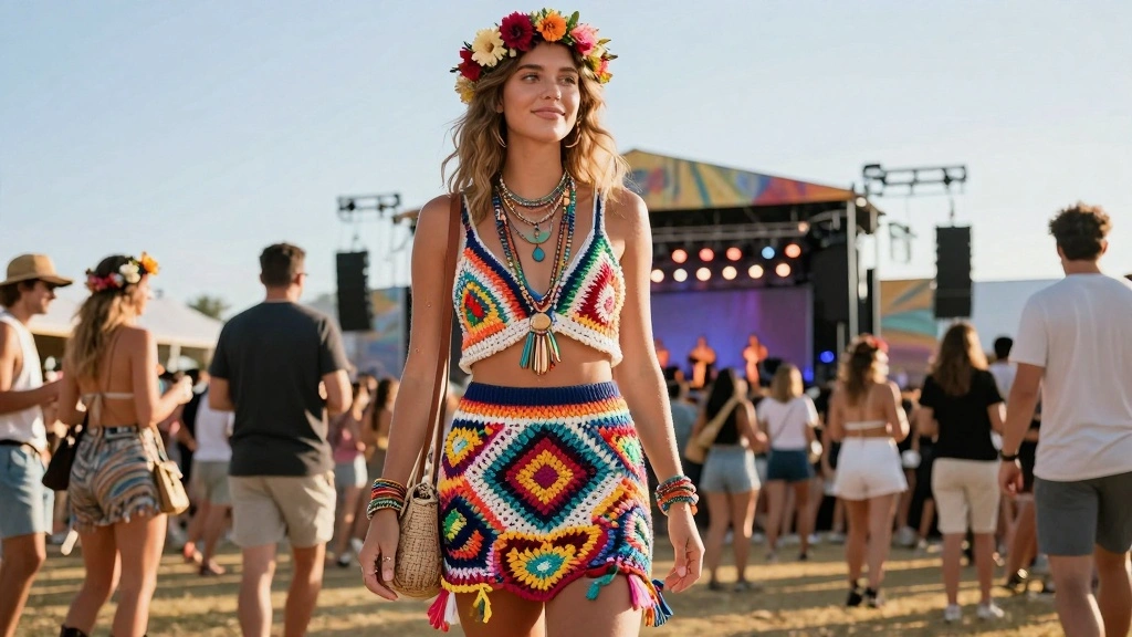 14 Crochet Skirt Outfit Ideas For A Boho Look