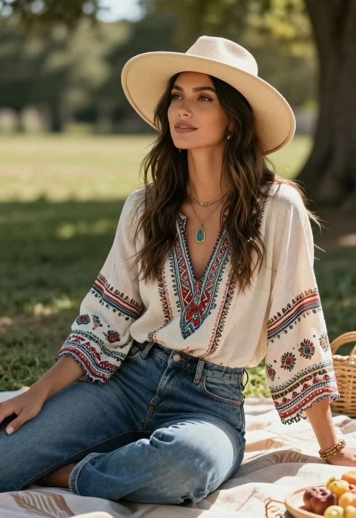 14 Ksubi Jeans Outfit Ideas For Women - 5. Ksubi Jeans with a Bohemian Blouse 1