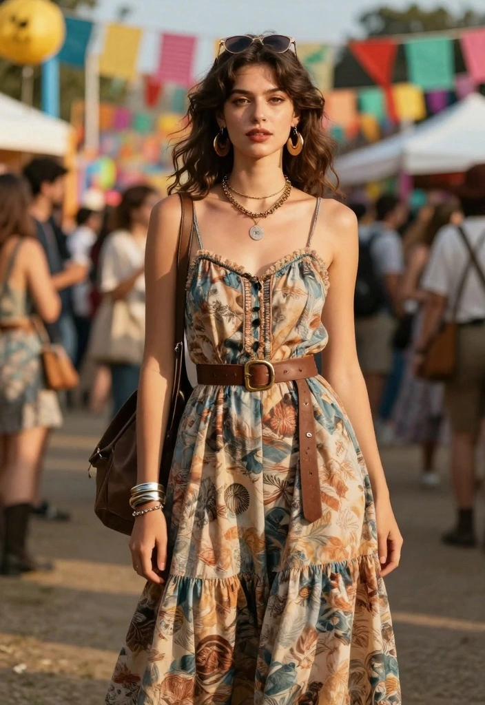 14 Layered Dress Outfit Ideas With Dimension - 12. Vintage Inspired Dress with Modern Layers 1