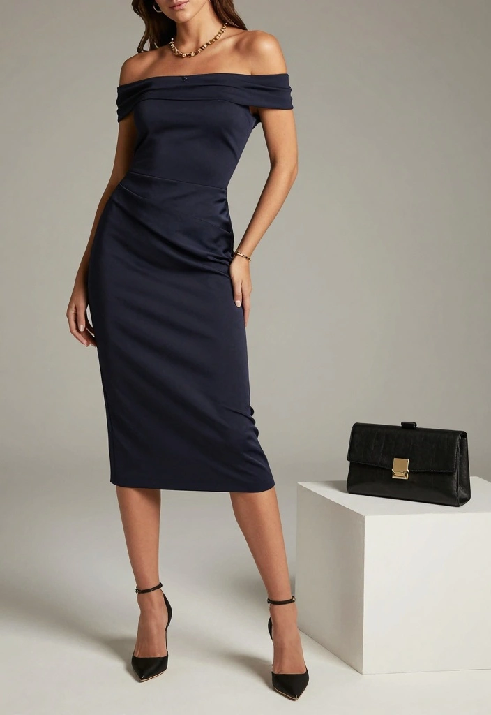 14 Navy Skirt Outfit Ideas With Clean Elegance - 7. Evening Elegance 1