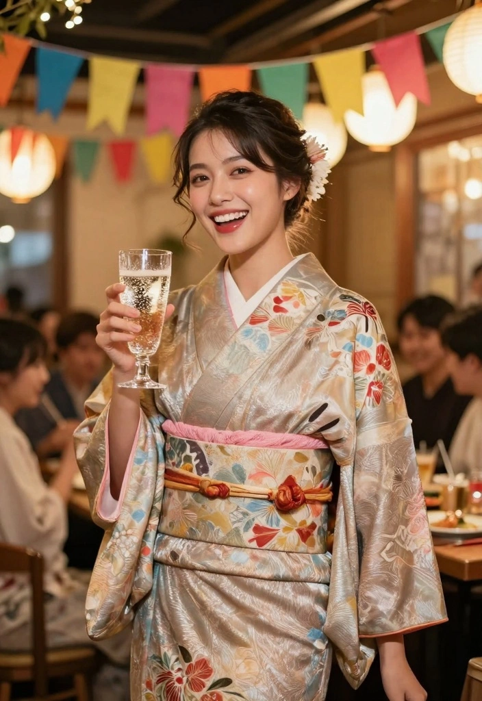 14 Sustainable Hakama Pants Outfit Ideas For Women - 11. Festive and Fun 1