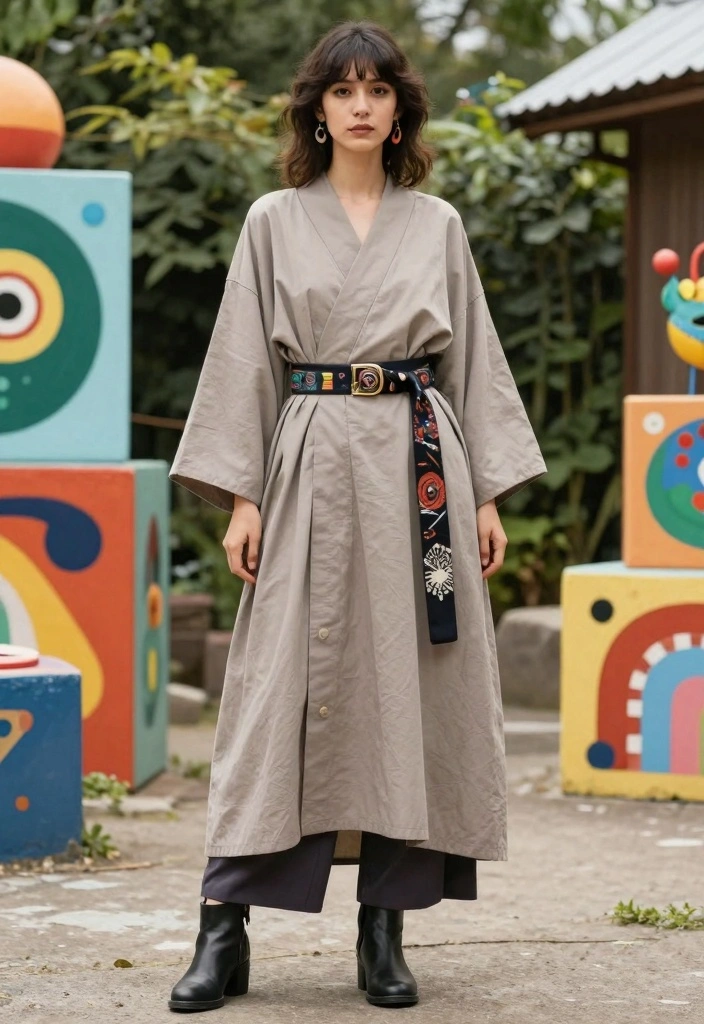 14 Sustainable Hakama Pants Outfit Ideas For Women - 14. Layered Dress Over Hakama Pants 1