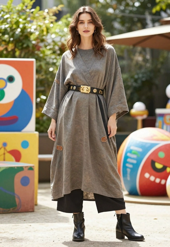 14 Sustainable Hakama Pants Outfit Ideas For Women - 14. Layered Dress Over Hakama Pants 1