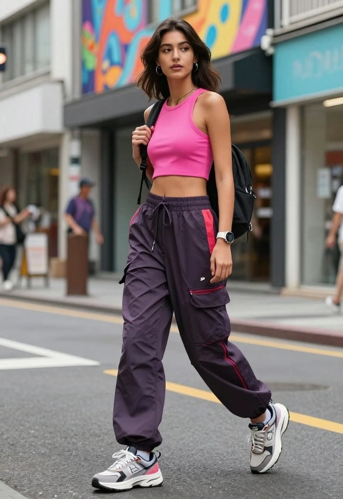 14 Sustainable Hakama Pants Outfit Ideas For Women - 5. Sporty Street Style 1