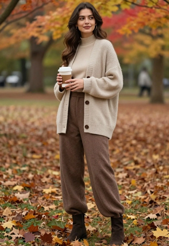 14 Sustainable Hakama Pants Outfit Ideas For Women - 6. Layered Textures for Fall 1