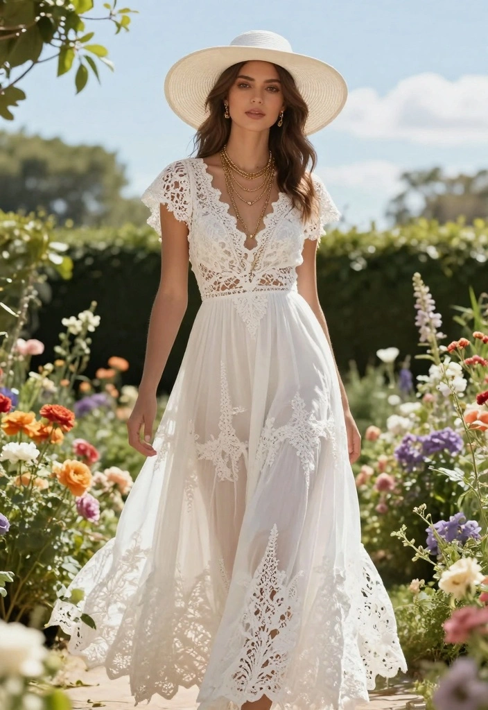 14 White Long Dress Outfit Ideas With Soft Elegance - 1. The Effortless Bohemian Vibe 1