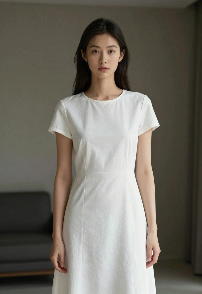 14 White Long Dress Outfit Ideas With Soft Elegance - 8. Minimalist Magic 1