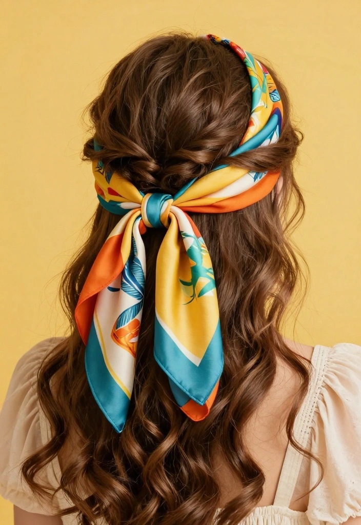 15 60s Hair Style Ideas Classic Mod Elegance - 11. The Scarf-Wrapped Updo 1