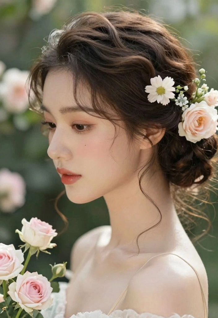 15 60s Hair Style Ideas Classic Mod Elegance - 13. The Vintage Updo with Flowers 1