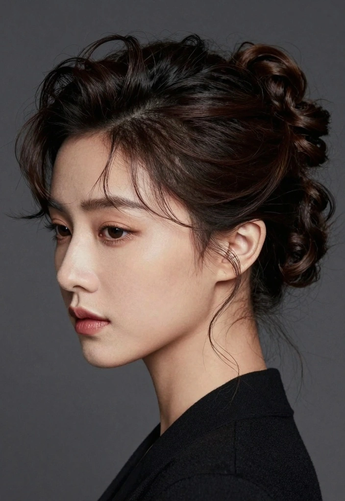 15 90s Long Layered Hair Ideas: Timeless Volume - 15. Classic 90s Updo with Curly Ends 1