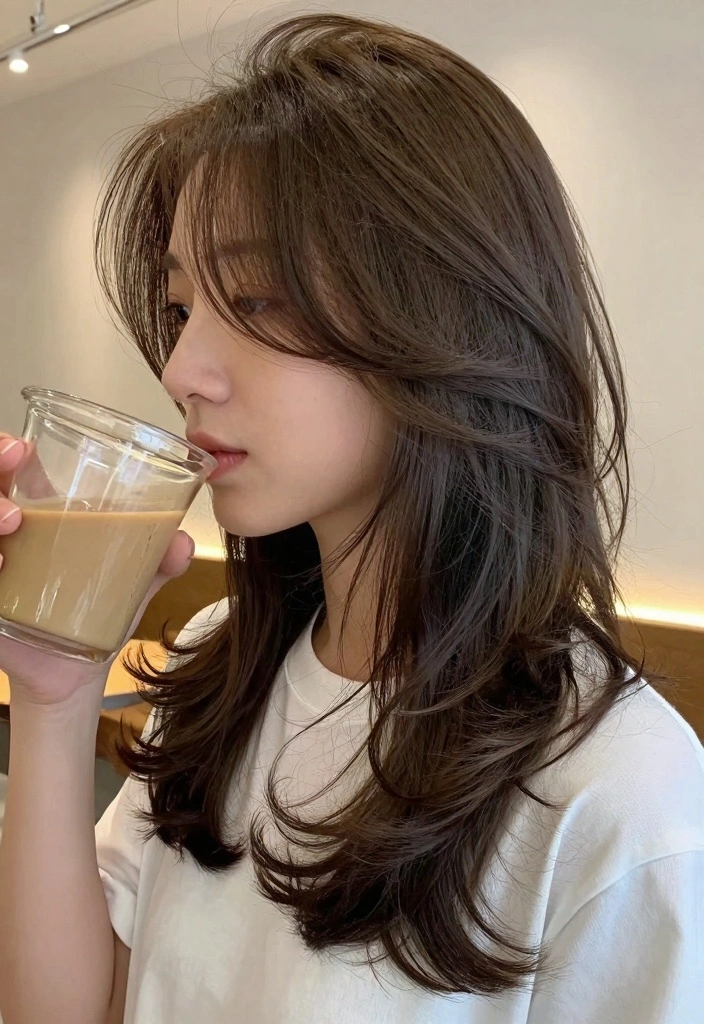 15 90s Long Layered Hair Ideas: Timeless Volume - 6. Side-Swept Layers 1