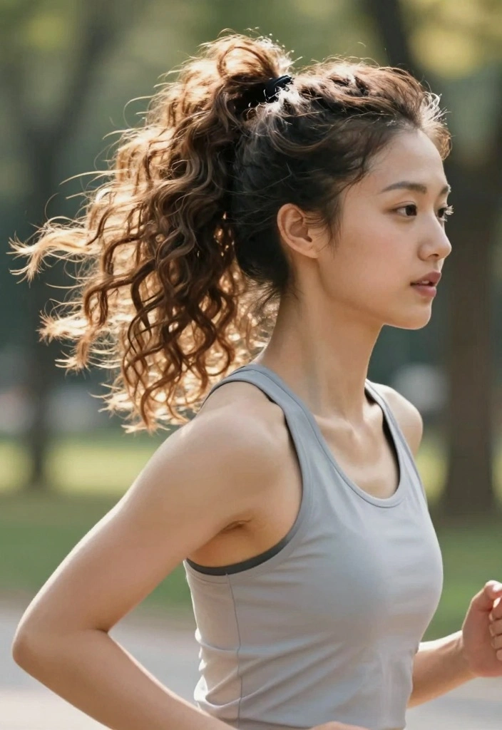 15 90s Long Layered Hair Ideas: Timeless Volume - 7. The Curly Ponytail with Layers 1