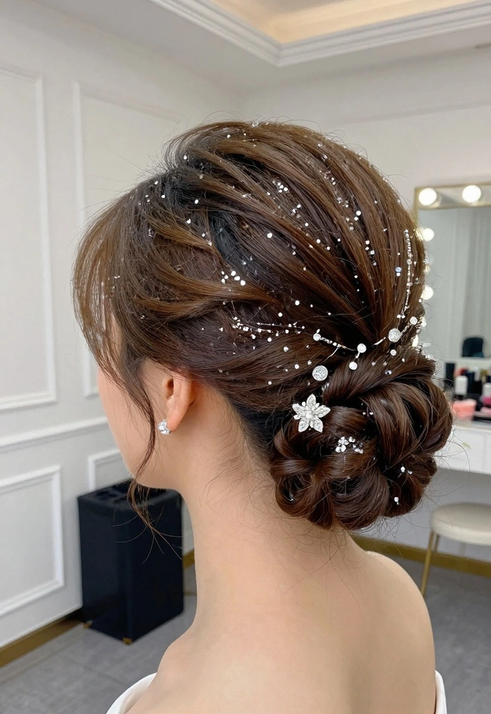 15 Ballroom Dance Hair Ideas: Elegant Polished Styles - 11. Glittering Updo 1