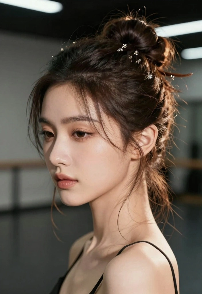 15 Ballroom Dance Hair Ideas: Elegant Polished Styles - 4. Textured Chignon 1