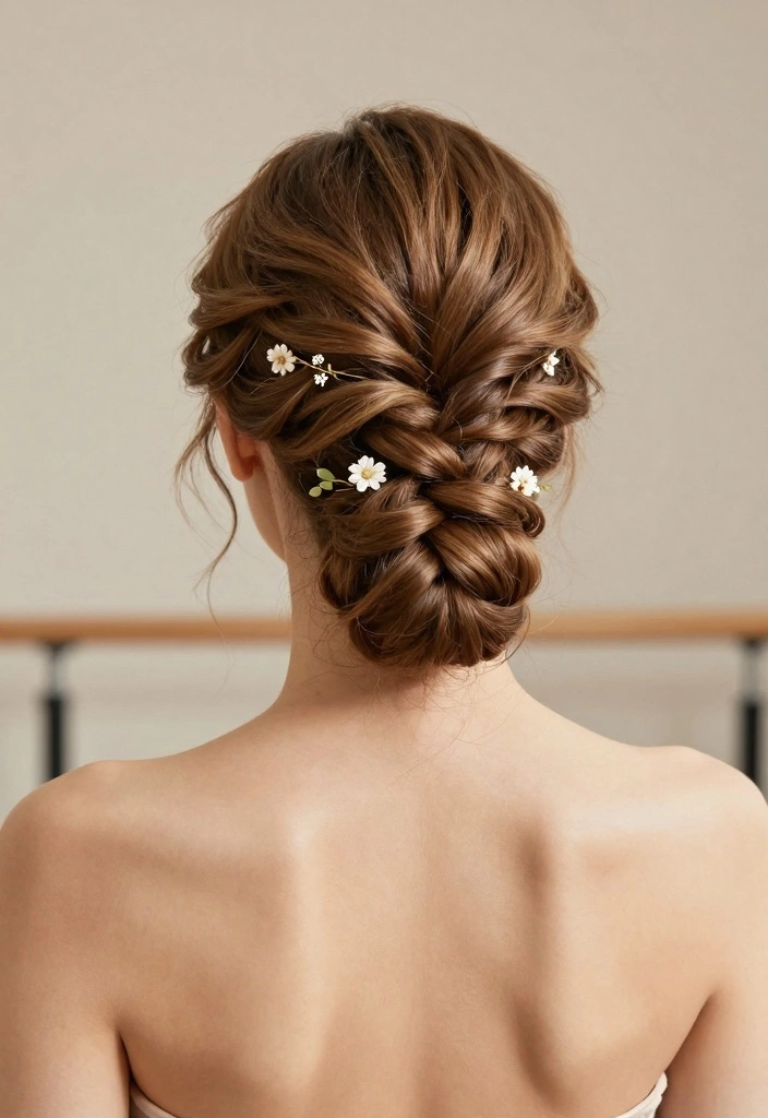 15 Ballroom Dance Hair Ideas: Elegant Polished Styles - 8. Low Twisted Updo 1