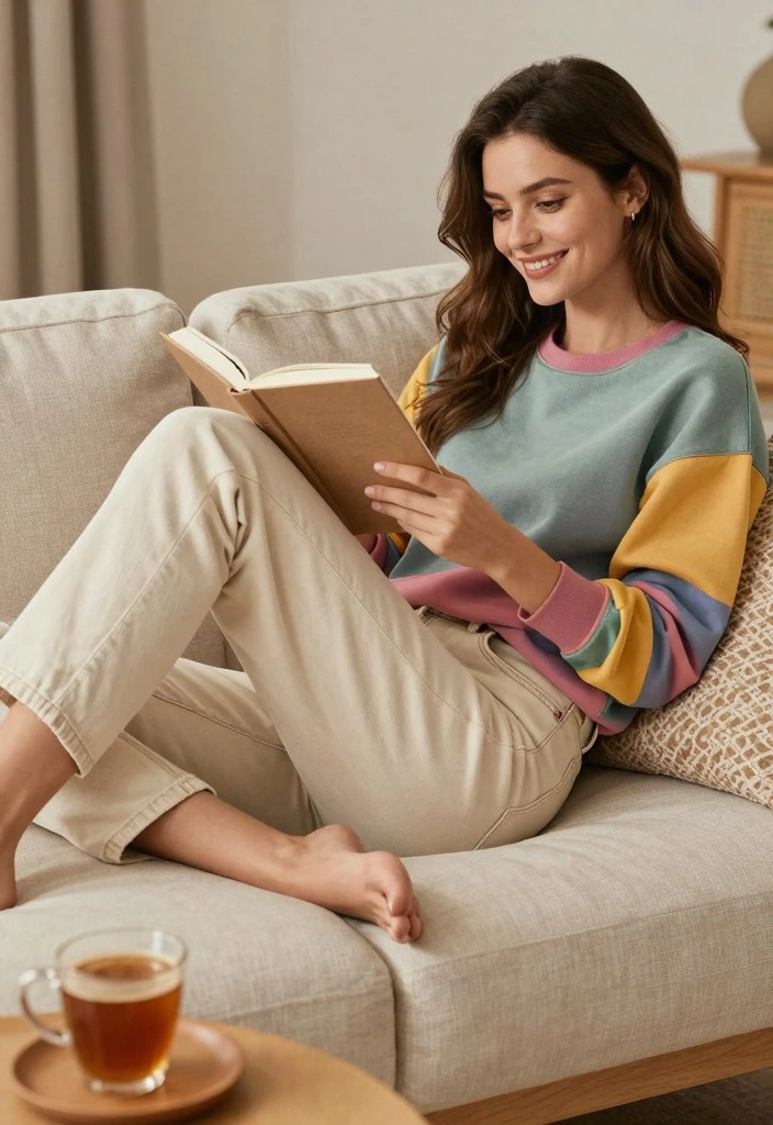 15 Beige Jeans Outfit Ideas For Women With Clean Style - 15. Ultimate Comfort with a Sweatshirt 1