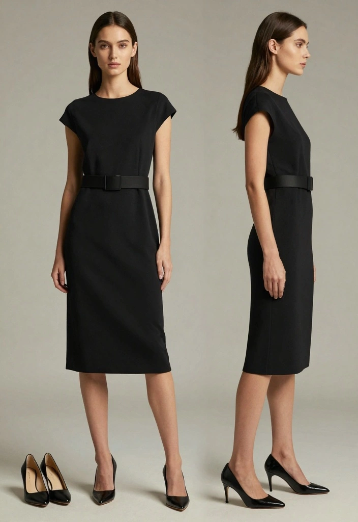 15 Black Party Dress Outfit Ideas With Glam Energy - 14. Simple Shift Dress 1