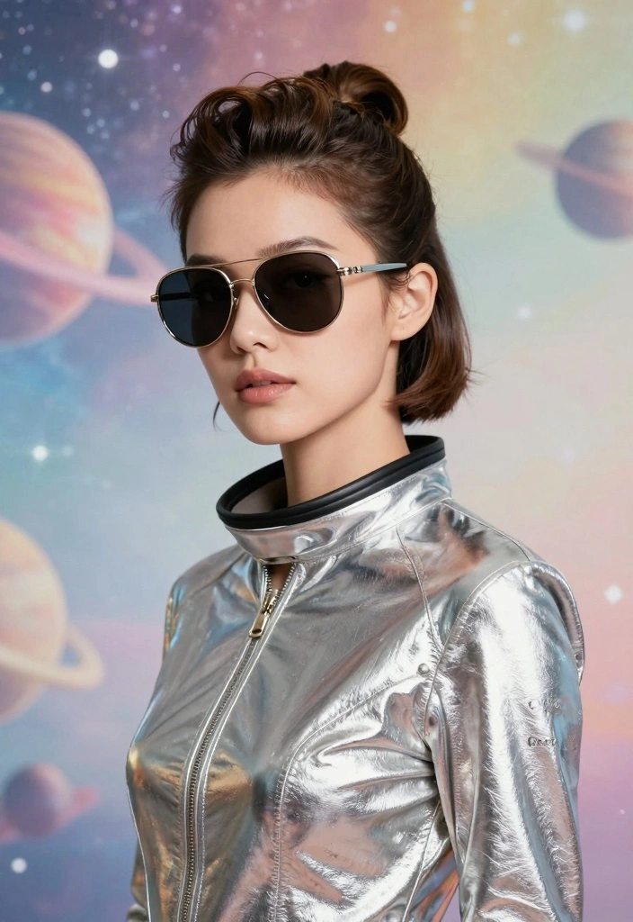 15 Bold and Creative Halloween Costumes Ideas for Black Hair - 12. Retro Space Voyager 1