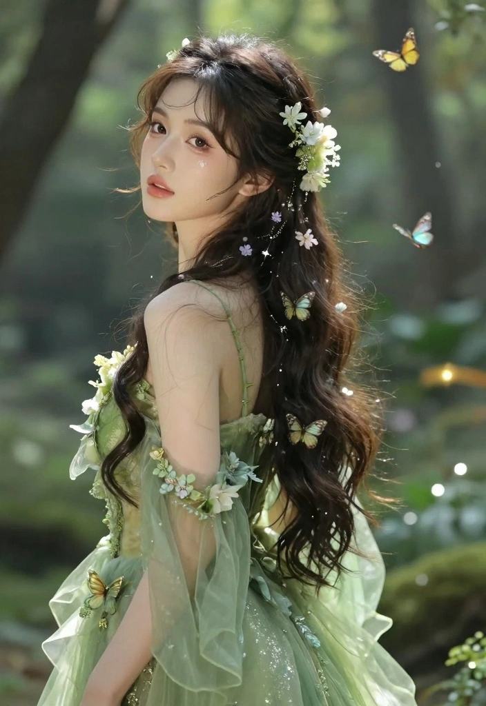 15 Bold and Creative Halloween Costumes Ideas for Black Hair - 5. Whimsical Forest Fairy 1