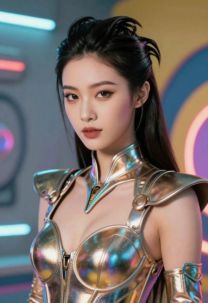 15 Bold and Creative Halloween Costumes Ideas for Black Hair - 7. Sci-Fi Alien Queen 1