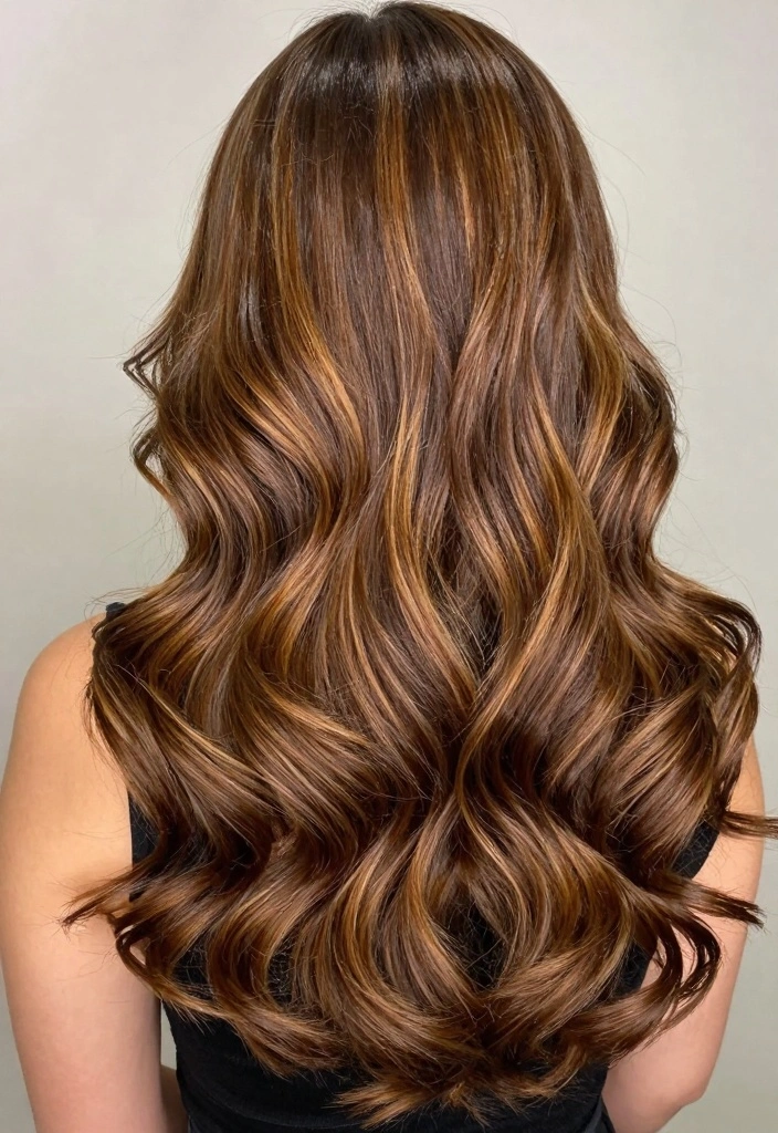 15 Brown Hair With Caramel Highlights Ideas Sweet Dimension - 13. Caramel highlights with Chocolate Brown 1