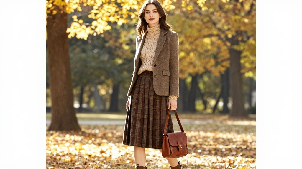15 Brown Plaid Skirt Outfit Ideas With Vintage Vibes