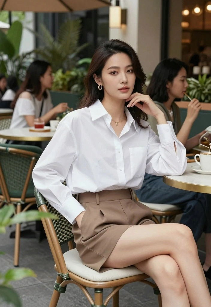 15 Casual Party Outfit Ideas For Women - 13. Oversized Shirts with Tailored Shorts 1