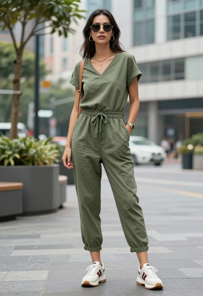 15 Casual Party Outfit Ideas For Women - 2. Trendy Jumpsuits Made from Sustainable Fabrics 1