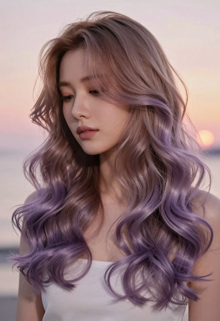 15 Colored Curly Hair Ideas: Playful Vibrant Style - 2. Pastel Ombre 1