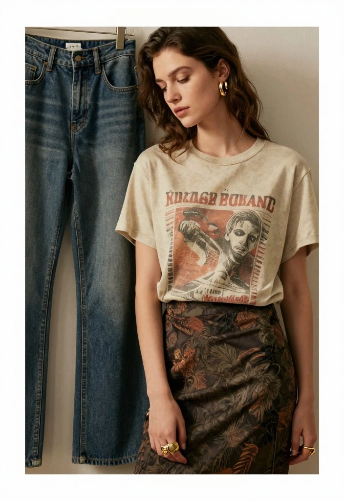 15 Concert Outfit Ideas For Women - 10. Vintage Band Tees 1