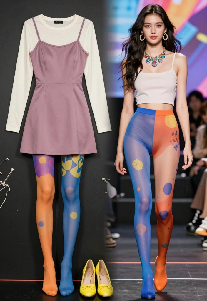15 Concert Outfit Ideas For Women - 14. Funky Tights or Leggings 1