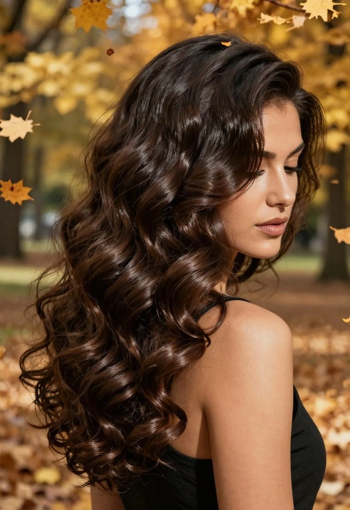 15 Dark Autumn Hair Color Ideas: Deep Warm Shades - 4. Dark Chocolate Delight 1