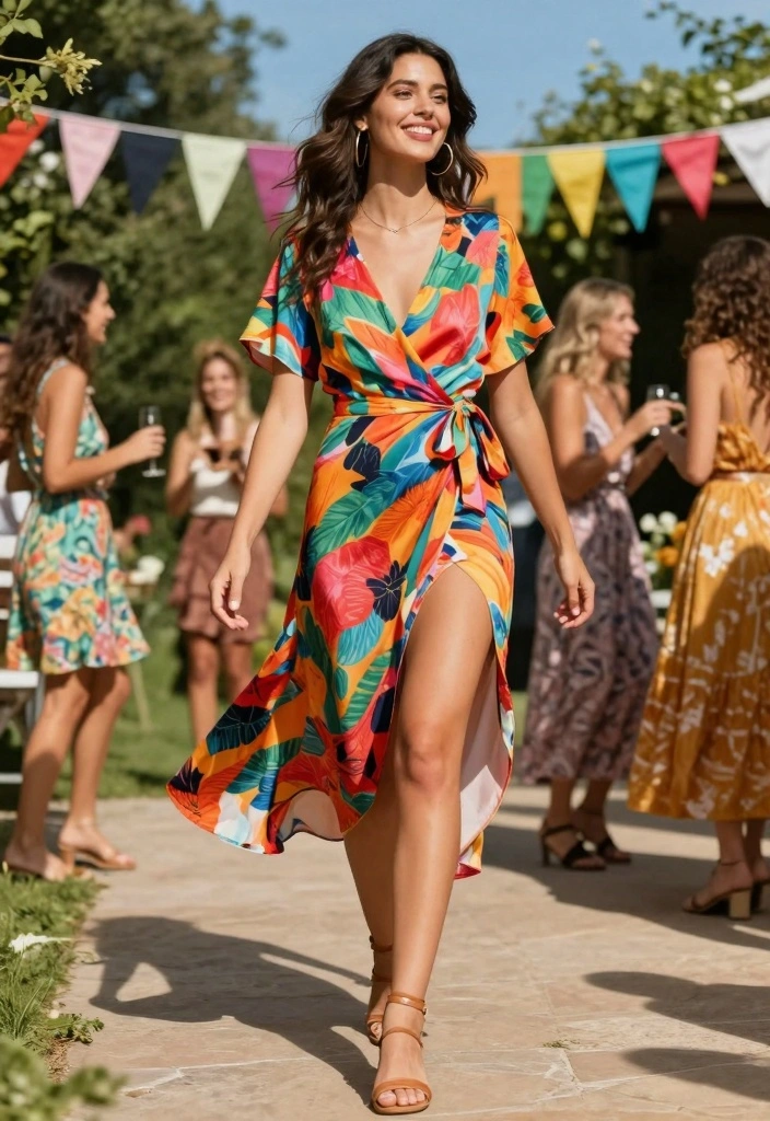 15 Day Party Outfit Ideas For Women: Eco-Friendly Edition - 14. Ethically Sourced Wrap Dress 1