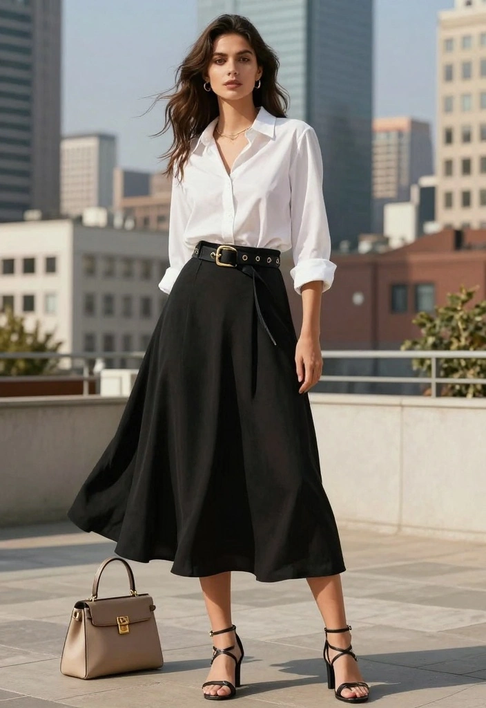15 Maxi Skirt Outfit Ideas For Black Women - 1. The Classic Black Maxi Skirt 1