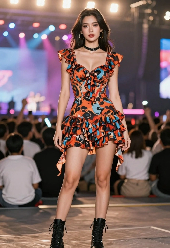 15 Melanie Martinez Concert Outfit Ideas For Women - 7. Ruffled Mini Dress 1