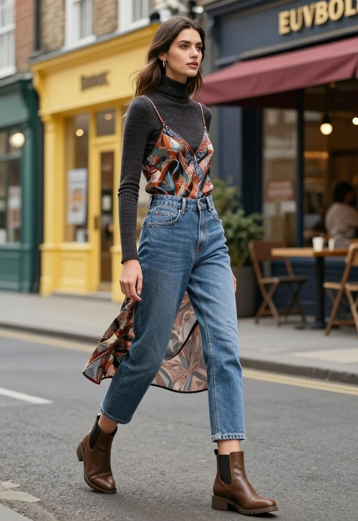 15 Mid Rise Jeans Outfit Ideas For Women - 11. Fashion-Forward Layering 1