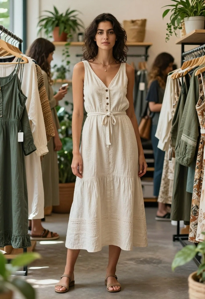 15 Overall Dress Outfit Ideas With Cute Styling - 10. Eco-Friendly Fabrics in Overall Dresses 1