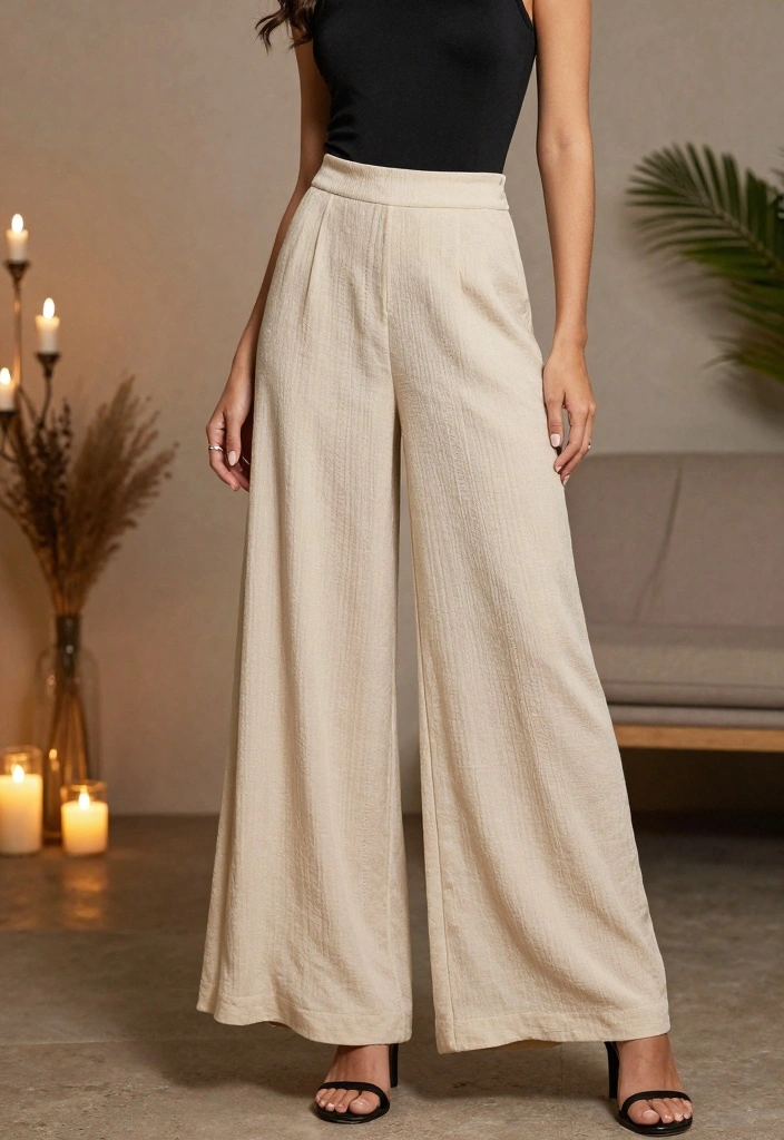15 Party Night Outfit Ideas For Women: Sustainable Styles - 5. Elegant Palazzos 1