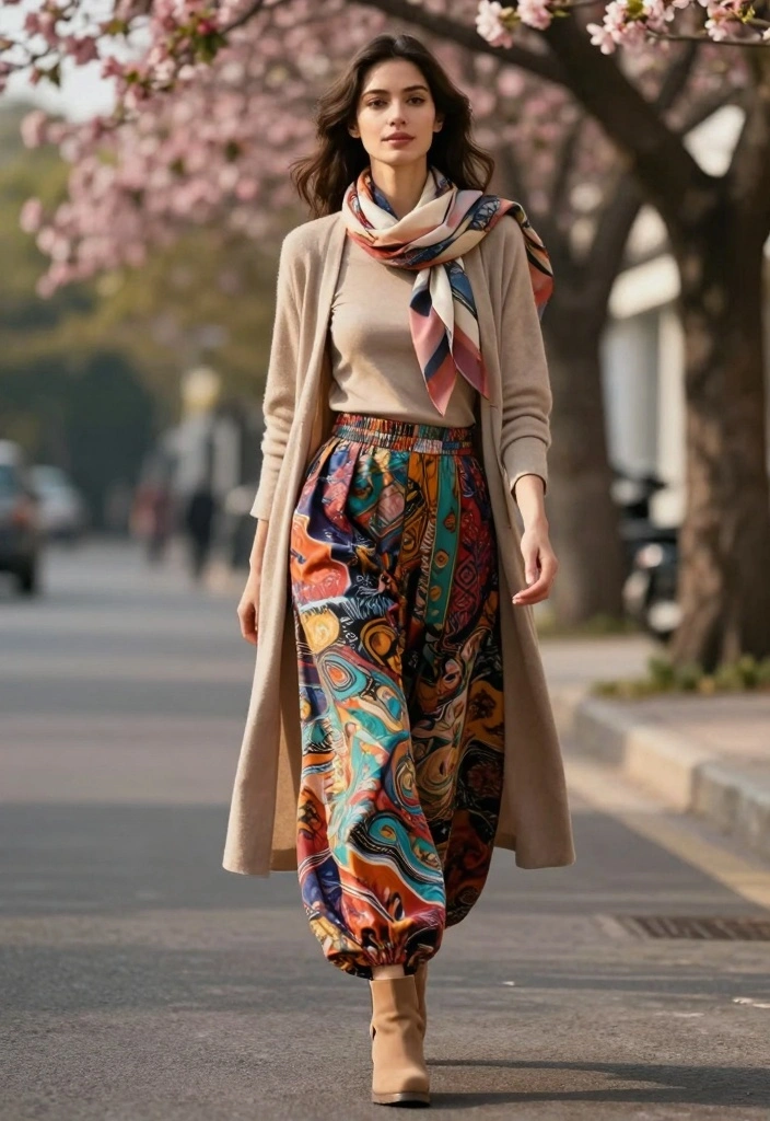 15 Stunning Sustainable Palazzo Pants Outfit Ideas For Women - 9. Layering With a Long Cardigan 1