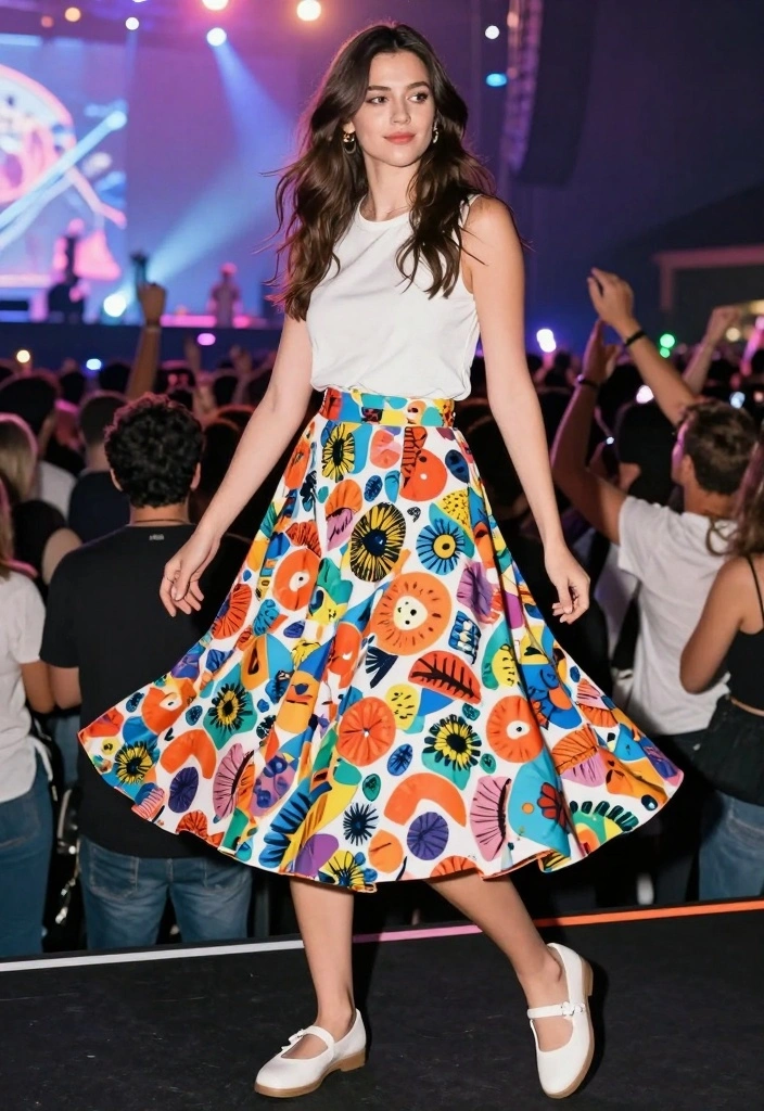 15 Twenty One Savage Concert Outfit Ideas For Women - 14. Playful Patterns for a Fun Vibe 1