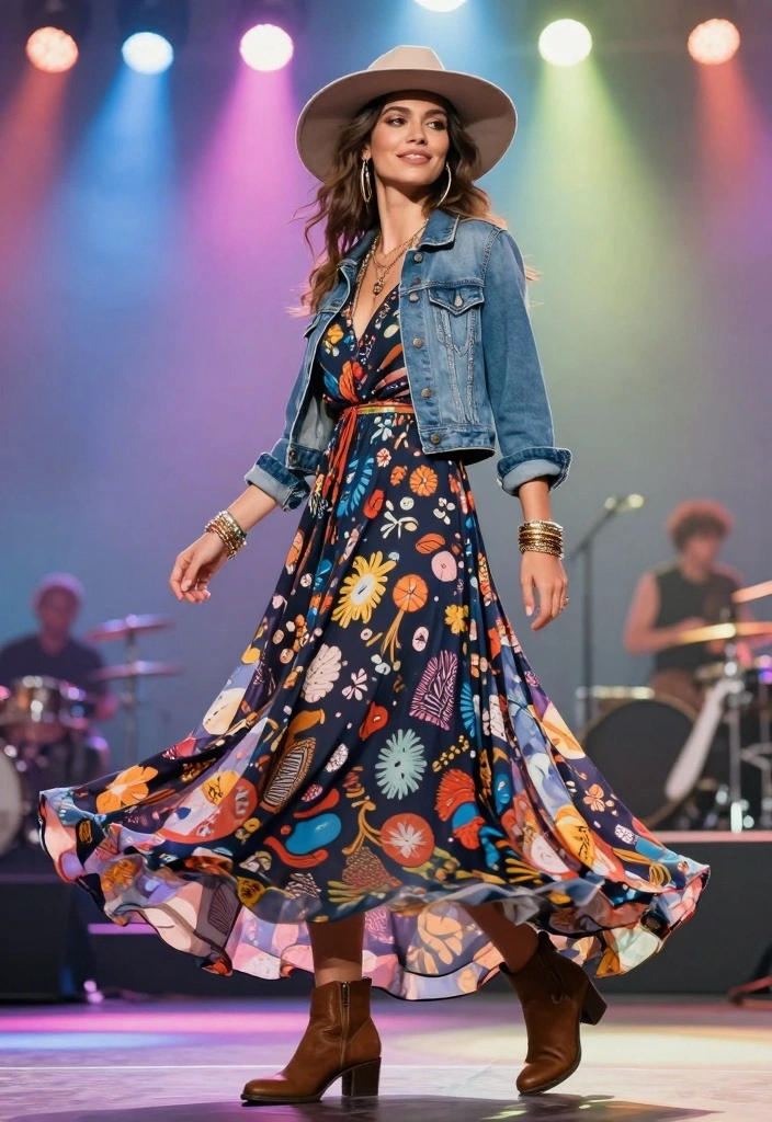 15 Twenty One Savage Concert Outfit Ideas For Women - 4. Boho Chic with Flowing Dresses 1