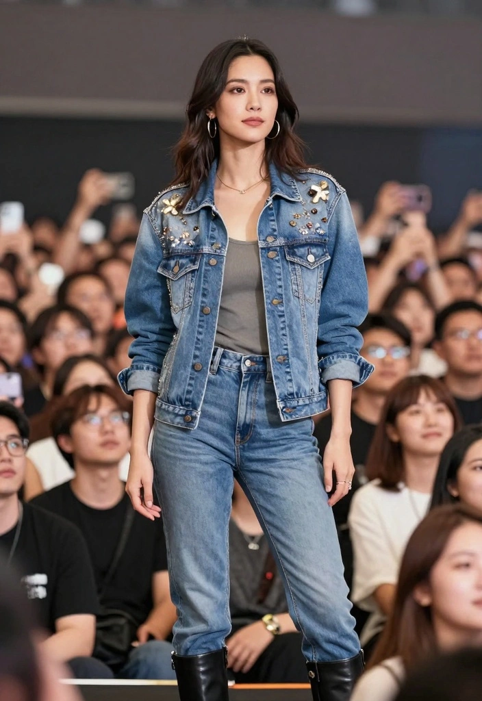 15 Twenty One Savage Concert Outfit Ideas For Women - 6. Classic Denim Jacket with a Twist 1