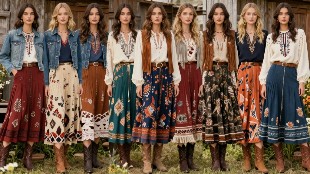 15 Western Style Skirt And Top Outfit Ideas
