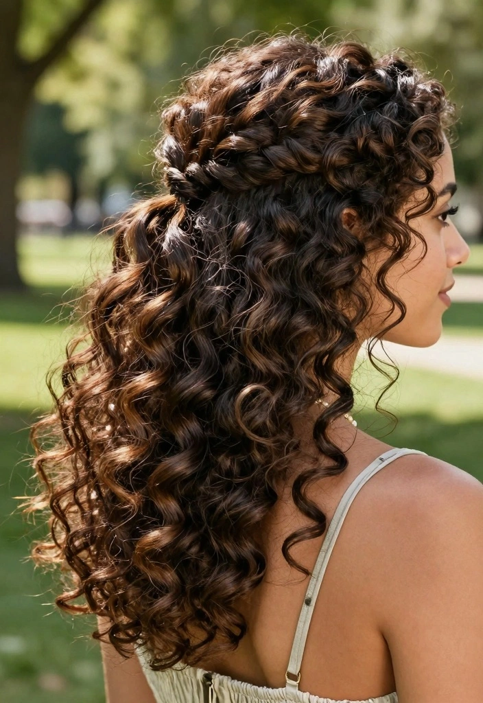 16 90s Layered Hair Ideas: Soft Retro Layers for Curly Textures - 10. Layered Ponytail 1