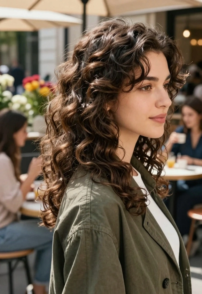 16 90s Layered Hair Ideas: Soft Retro Layers for Curly Textures - 11. Half-Up Half-Down Layers 1