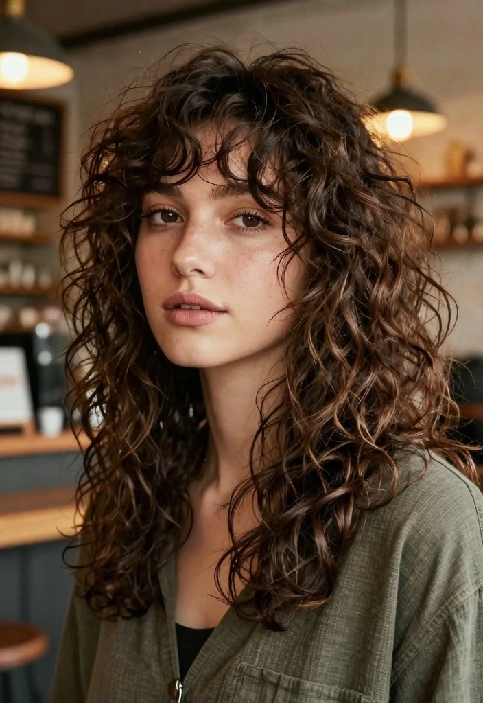 16 90s Layered Hair Ideas: Soft Retro Layers for Curly Textures - 13. Messy Layers 1