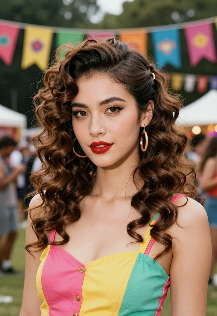 16 90s Layered Hair Ideas: Soft Retro Layers for Curly Textures - 16. Retro Twists and Curls 1