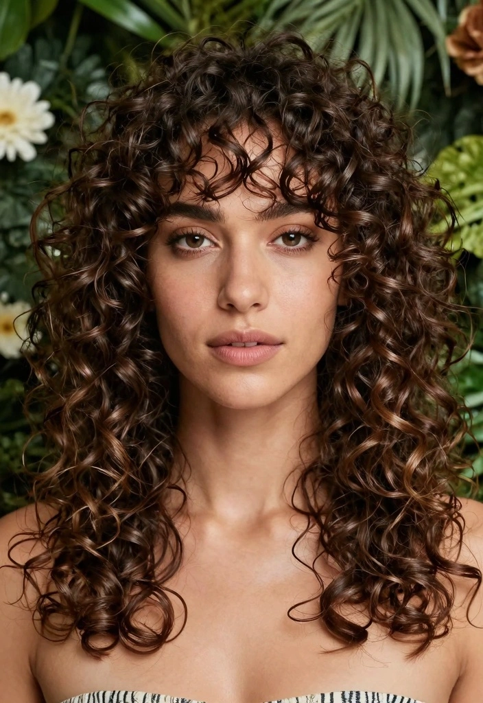 16 90s Layered Hair Ideas: Soft Retro Layers for Curly Textures - 4. Curly Frame Layers 1