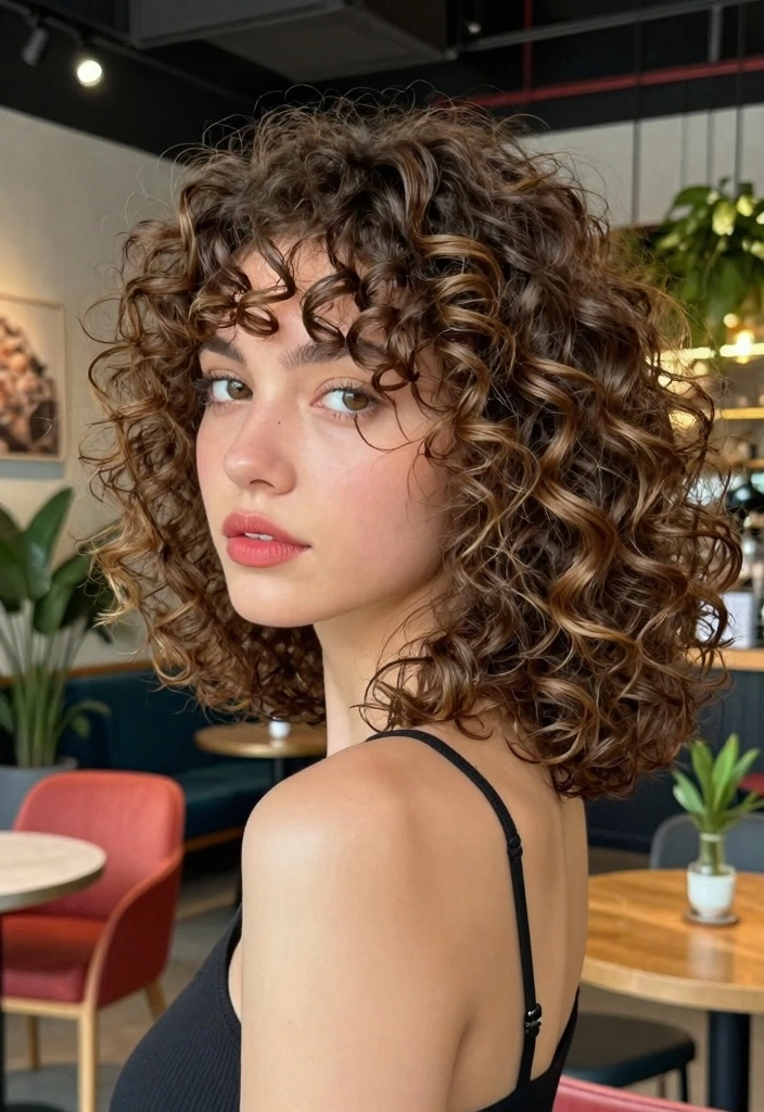 16 90s Layered Hair Ideas: Soft Retro Layers for Curly Textures - 6. Textured Lob 1